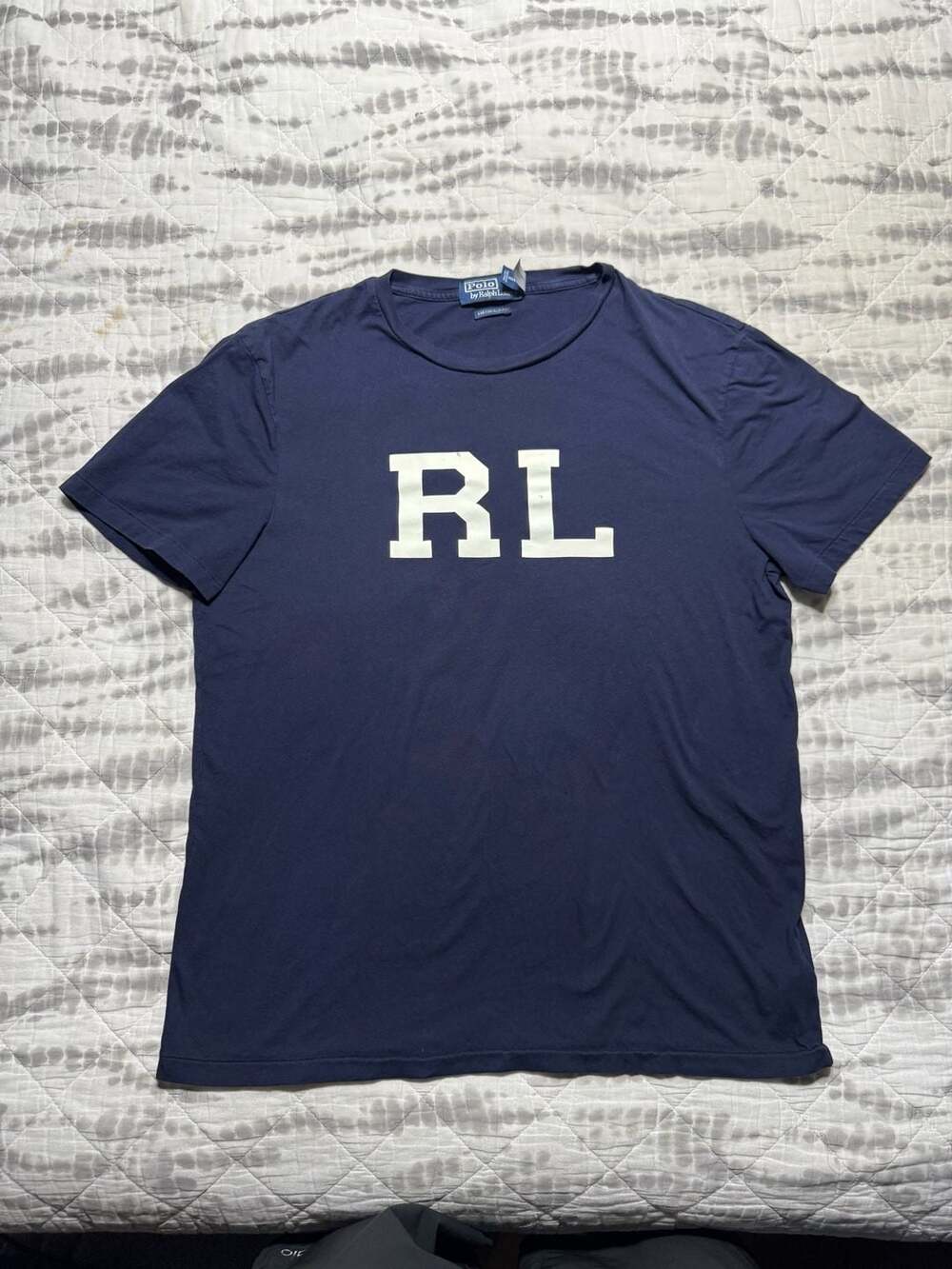 Polo Ralph Lauren Navy RL Logo T-Shirt Custom Slim Fit Men’s Large